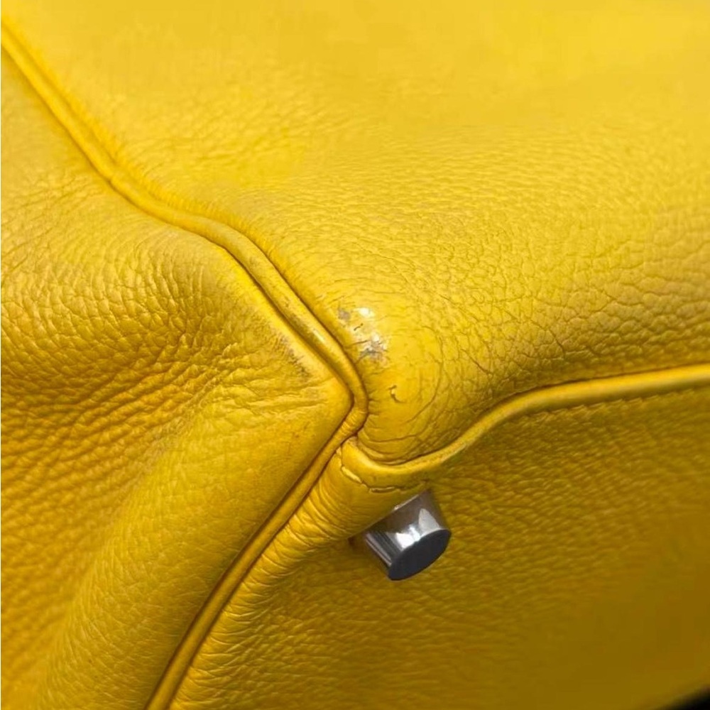 Hermes K28 Yellow with Silver Hardware - Picture 8 of 10